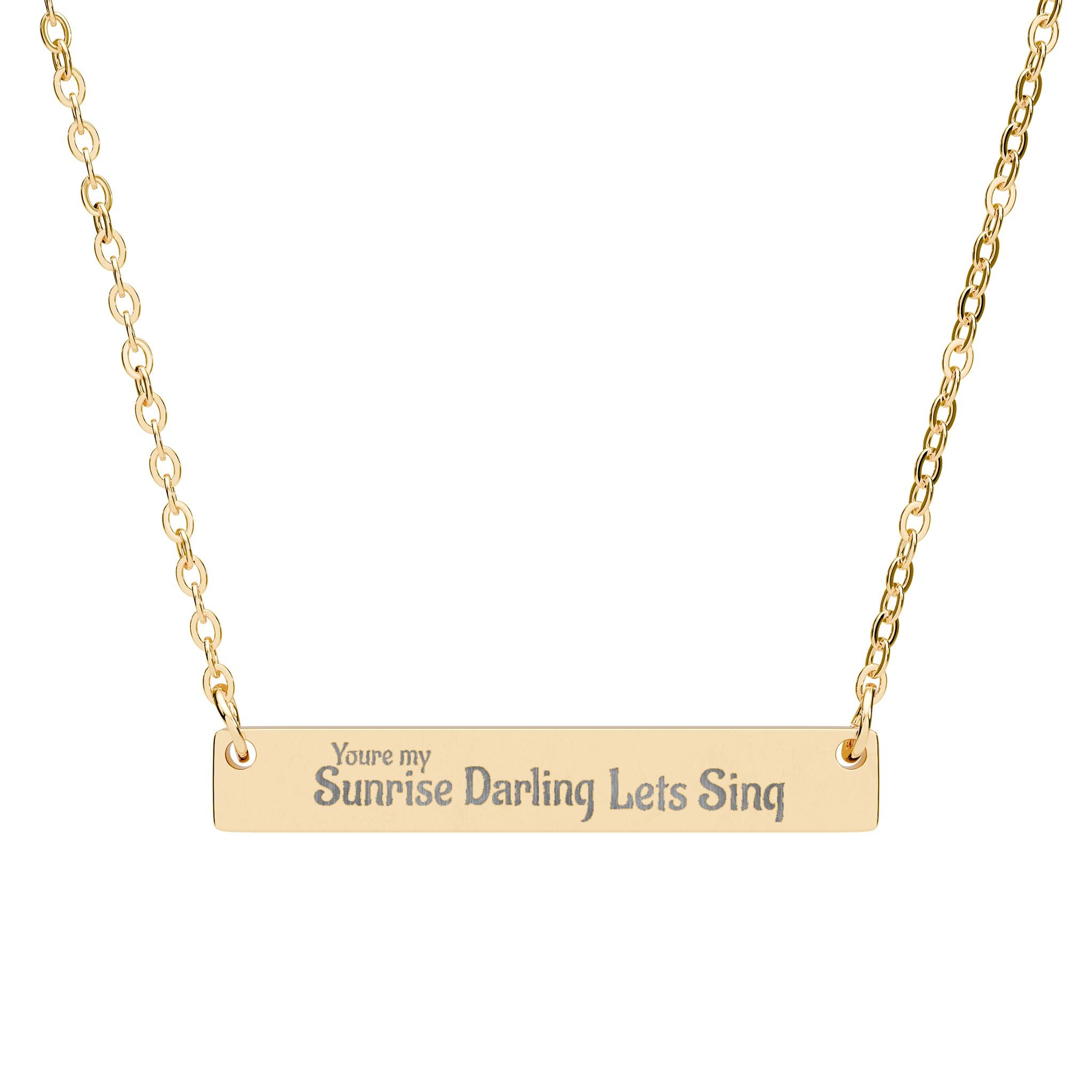 Youre my Sunrise Darling Horizontal Bar Necklace