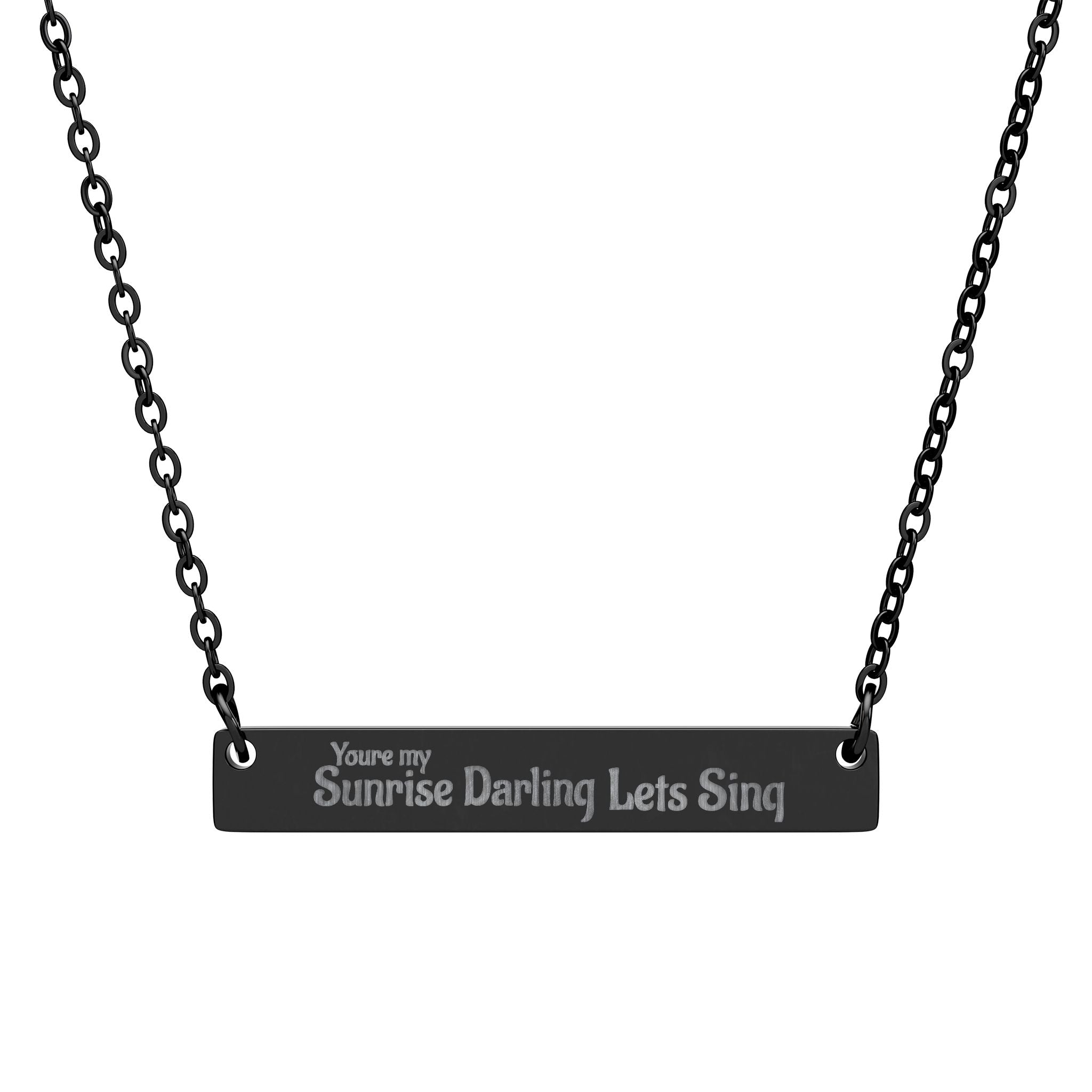 Youre my Sunrise Darling Horizontal Bar Necklace