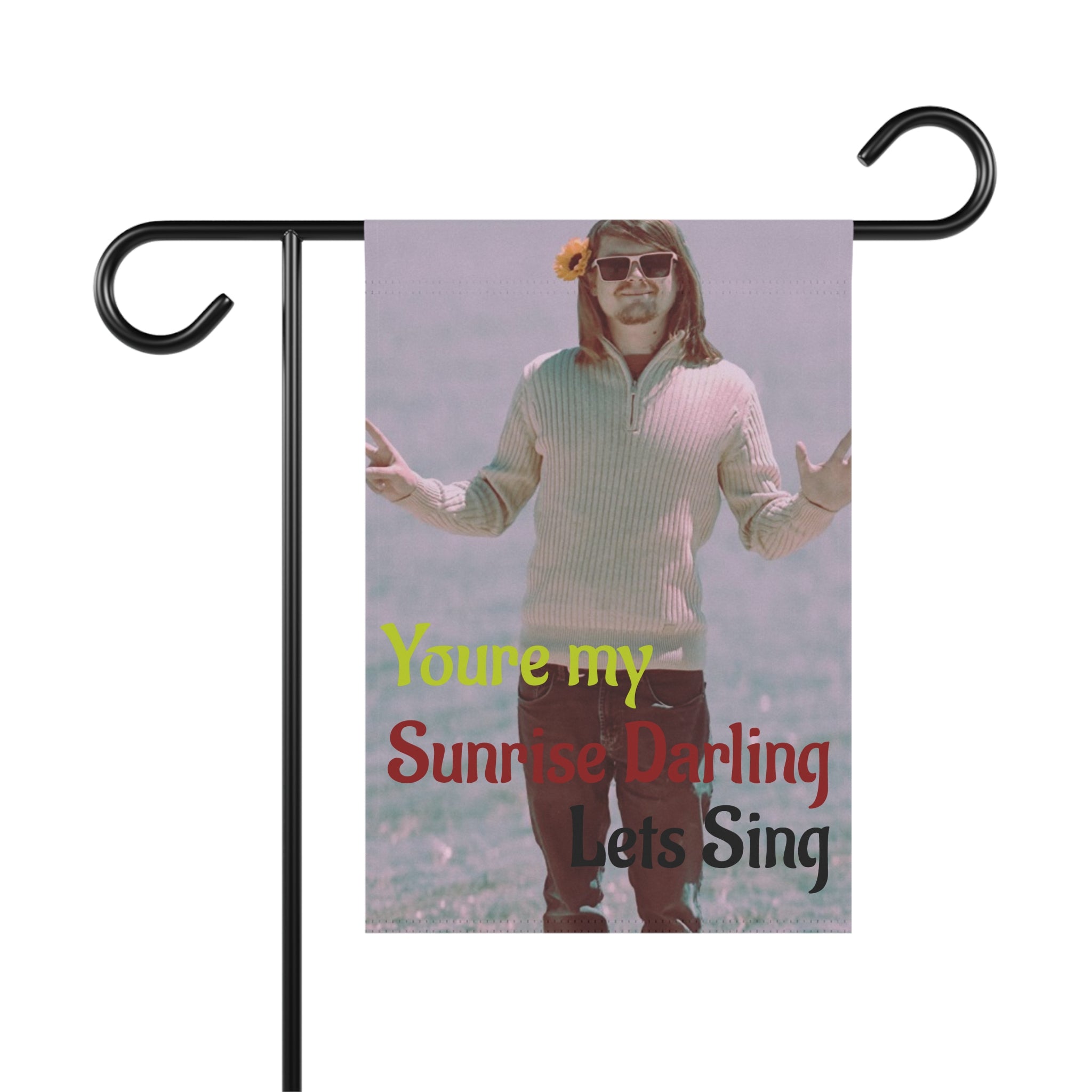 Vintage Sunrise Darling Garden Flag – 'You're My Sunrise Darling, Let's Sing' Decorative Yard Banner