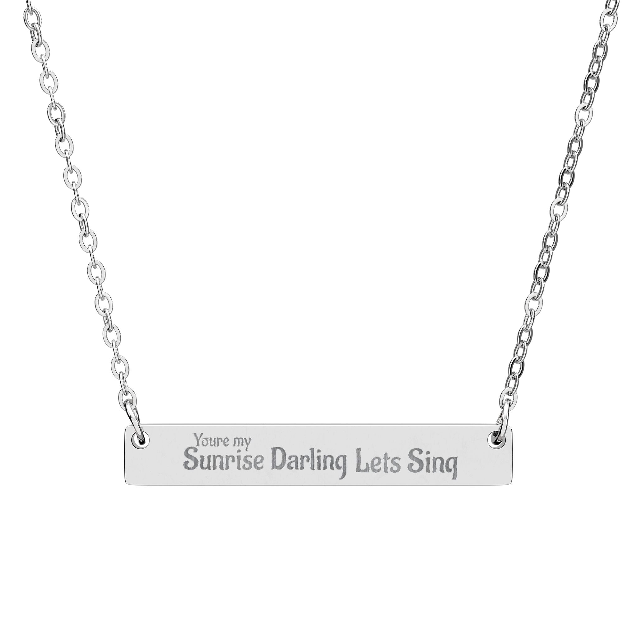 Youre my Sunrise Darling Horizontal Bar Necklace