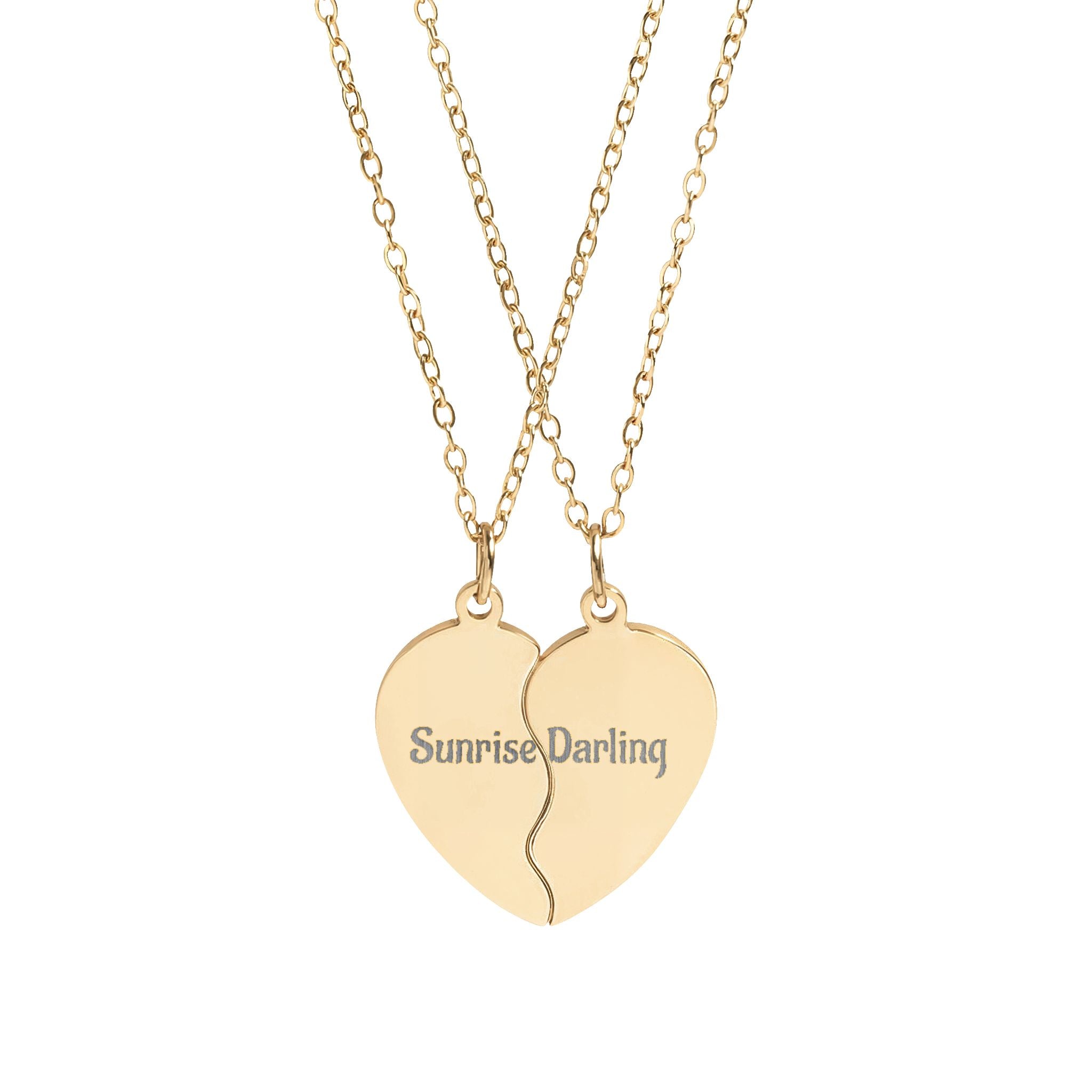 Sunrise Darling Break-Apart Heart Necklace