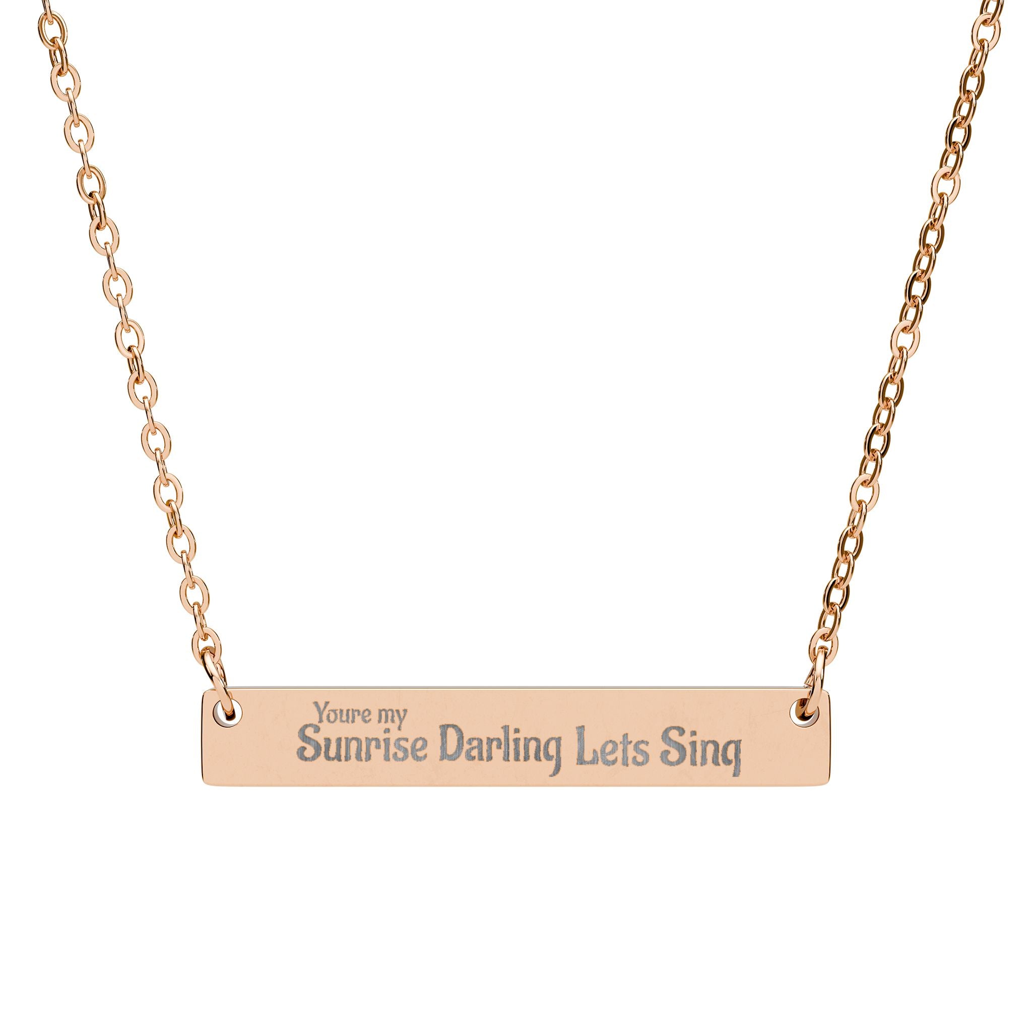 Youre my Sunrise Darling Horizontal Bar Necklace