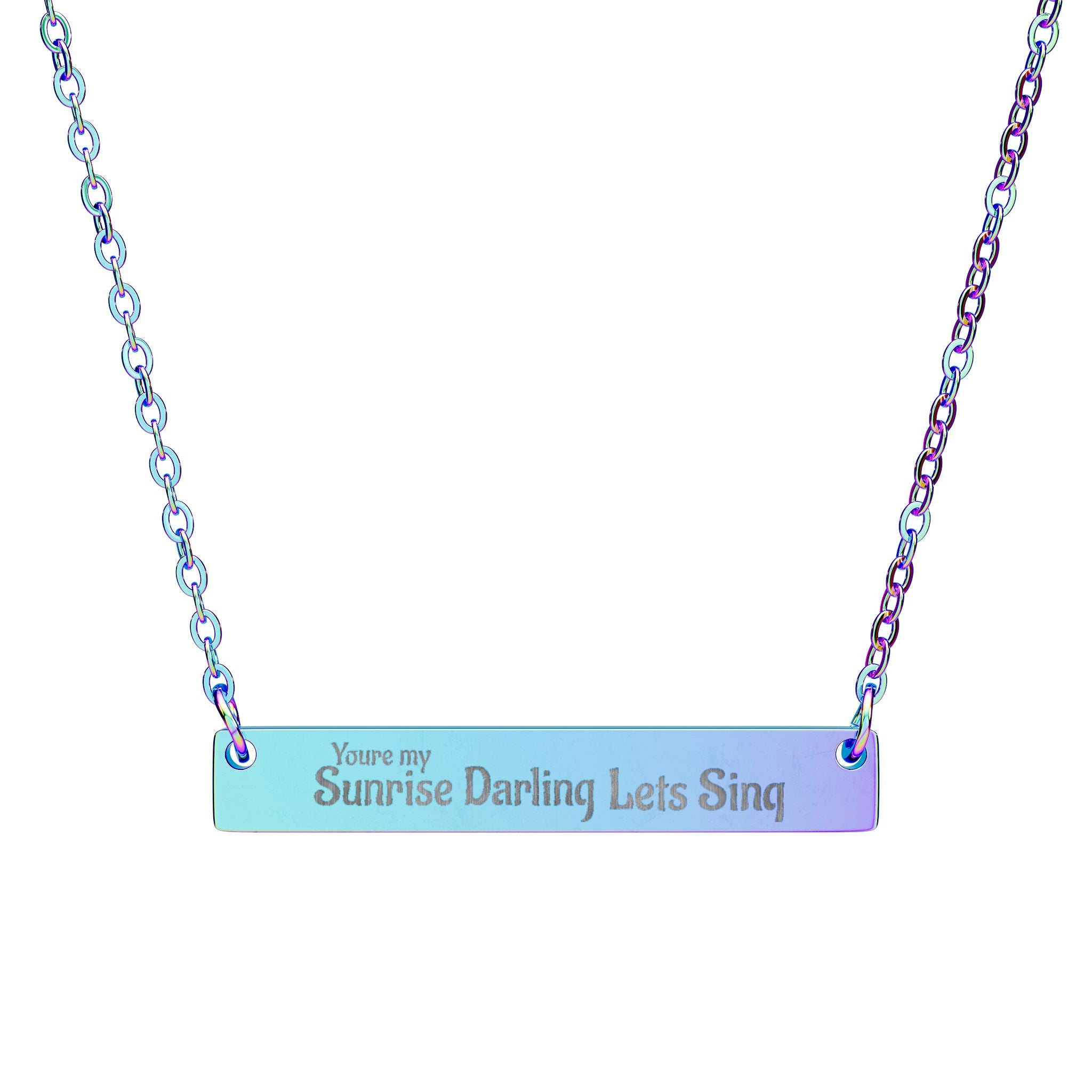 Youre my Sunrise Darling Horizontal Bar Necklace