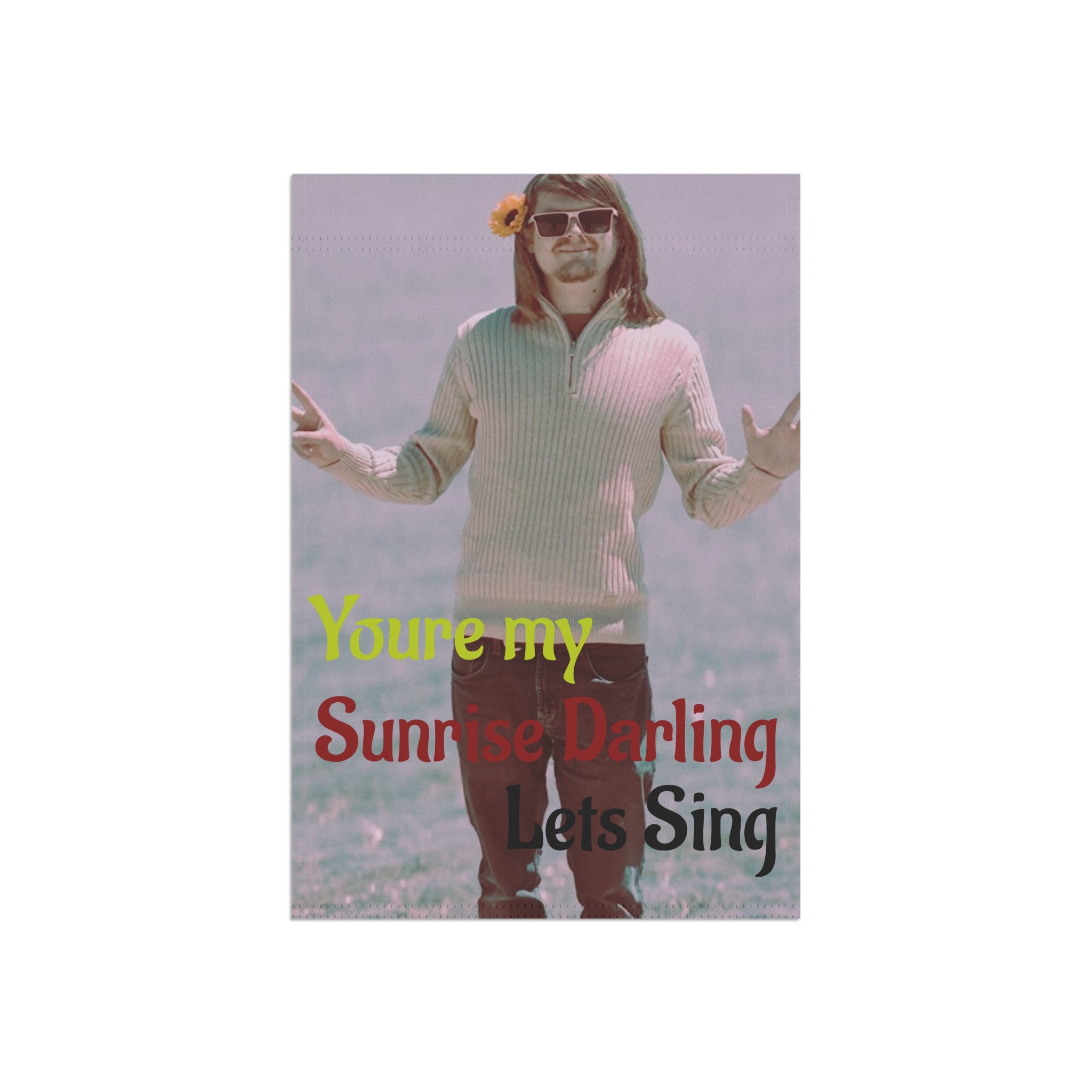 Vintage Sunrise Darling Garden Flag – 'You're My Sunrise Darling, Let's Sing' Decorative Yard Banner