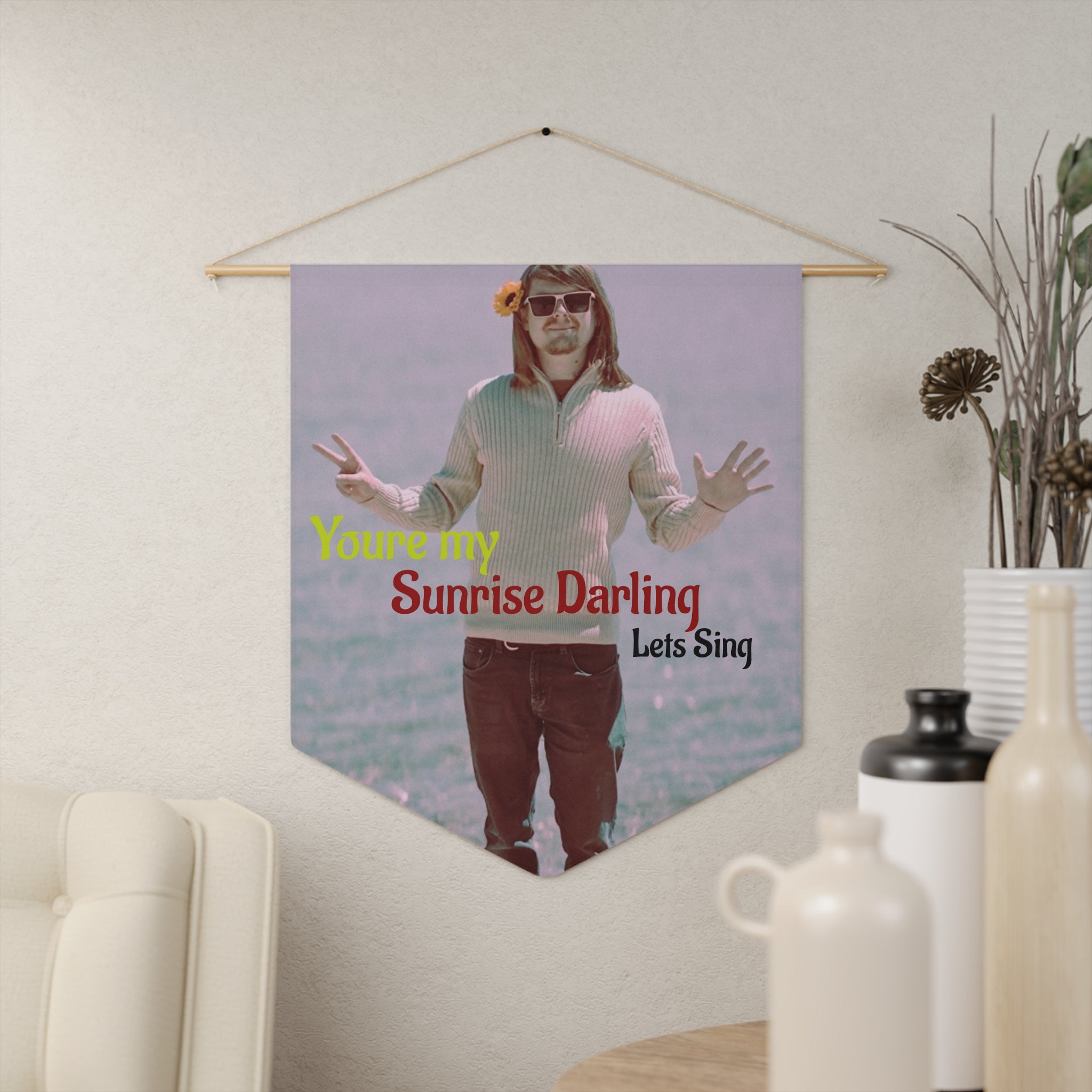 "You're My Sunrise Darling" Vintage Photo Wall Banner